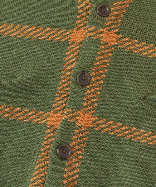 URBAN RESEARCH Sonny Label(アーバンリサーチサニーレーベル)の「チェックジャガードカーディガン(カーディガン/ボレロ・メンズ・ブラウン/レッド/グリーン・MEDIUM/LARGE)」の17枚目の写真