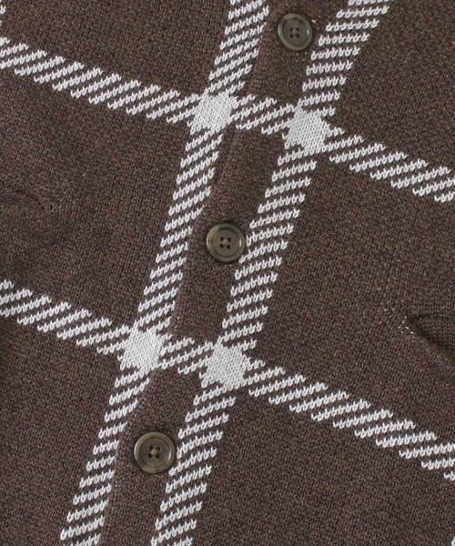 URBAN RESEARCH Sonny Label(アーバンリサーチサニーレーベル)の「チェックジャガードカーディガン(カーディガン/ボレロ・メンズ・ブラウン/レッド/グリーン・MEDIUM/LARGE)」の8枚目の写真