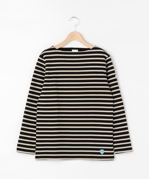 ORCIVAL（オーシバル）の「【ORCIVAL】コットンロードフレンチバスクシャツ WOMEN（Tシャツ/カットソー・レディース・ブラック系その他/ホワイト系その他5/F/ブラック/アイボリー/C/D/A/ブルー系その他5/ブラウン/E/パープル/マスタード/G/B・0/1/2）」の5枚目の写真