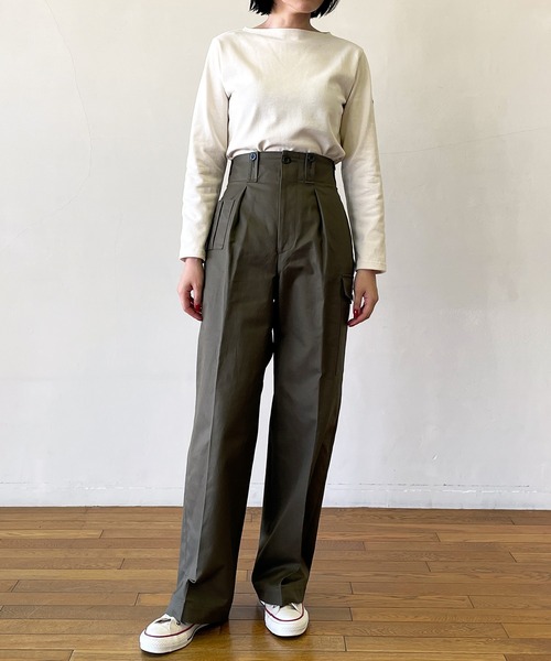 ORCIVAL（オーシバル）の「【ORCIVAL】コットンロードフレンチバスクシャツ WOMEN（Tシャツ/カットソー・レディース・ブラック系その他/ホワイト系その他5/F/ブラック/アイボリー/C/D/A/ブルー系その他5/ブラウン/E/パープル/マスタード/G/B・0/1/2）」の2枚目の写真