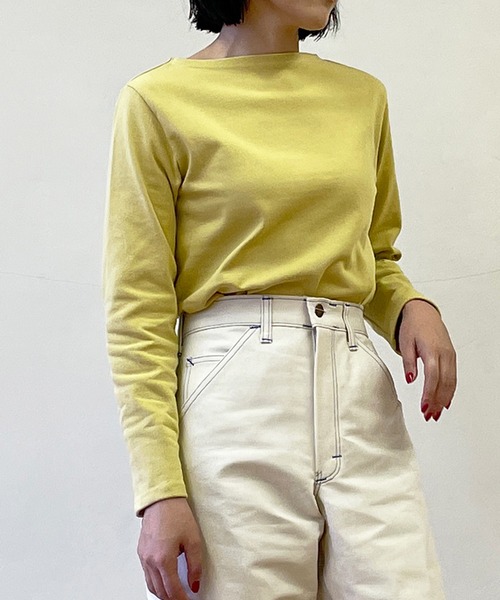 ORCIVAL（オーシバル）の「【ORCIVAL】コットンロードフレンチバスクシャツ WOMEN（Tシャツ/カットソー・レディース・ブラック系その他/ホワイト系その他5/F/ブラック/アイボリー/C/D/A/ブルー系その他5/ブラウン/E/パープル/マスタード/G/B・0/1/2）」の9枚目の写真