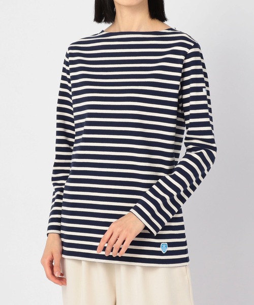 ORCIVAL（オーシバル）の「【ORCIVAL】コットンロードフレンチバスクシャツ WOMEN（Tシャツ/カットソー・レディース・ブラック系その他/ホワイト系その他5/F/ブラック/アイボリー/C/D/A/ブルー系その他5/ブラウン/E/パープル/マスタード/G/B・0/1/2）」の21枚目の写真