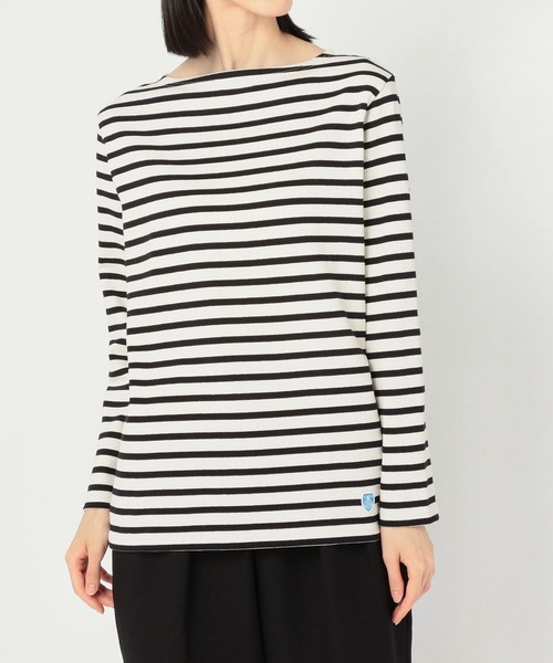 ORCIVAL（オーシバル）の「【ORCIVAL】コットンロードフレンチバスクシャツ WOMEN（Tシャツ/カットソー・レディース・ブラック系その他/ホワイト系その他5/F/ブラック/アイボリー/C/D/A/ブルー系その他5/ブラウン/E/パープル/マスタード/G/B・0/1/2）」の20枚目の写真