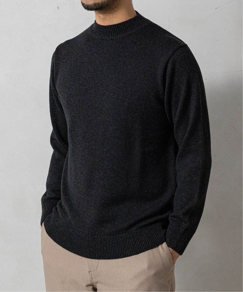 EDIFICE（エディフィス）の「ZEGNA BARUFFA 7ゲージ モックネックニット（ニット/セーター・メンズ・グレー/ブラウン/パープル/ブラック/ホワイト/ネイビー・X-LARGE/SMALL/LARGE/MEDIUM）」の12枚目の写真