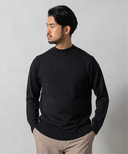 EDIFICE（エディフィス）の「ZEGNA BARUFFA 7ゲージ モックネックニット（ニット/セーター・メンズ・グレー/ブラウン/パープル/ブラック/ホワイト/ネイビー・X-LARGE/SMALL/LARGE/MEDIUM）」の13枚目の写真