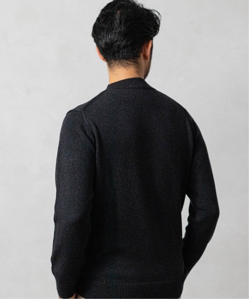 EDIFICE（エディフィス）の「ZEGNA BARUFFA 7ゲージ モックネックニット（ニット/セーター・メンズ・グレー/ブラウン/パープル/ブラック/ホワイト/ネイビー・X-LARGE/SMALL/LARGE/MEDIUM）」の14枚目の写真