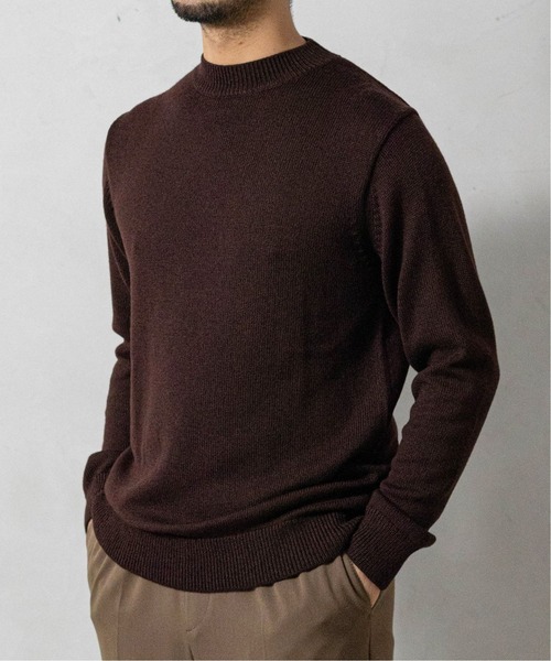 EDIFICE（エディフィス）の「ZEGNA BARUFFA 7ゲージ モックネックニット（ニット/セーター・メンズ・グレー/ブラウン/パープル/ブラック/ホワイト/ネイビー・X-LARGE/SMALL/LARGE/MEDIUM）」の20枚目の写真