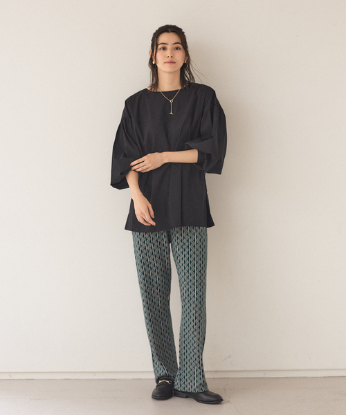 abahouse mavie(アバハウスマヴィ)の「ジャガードニットパンツ(その他パンツ・レディース・ベージュ/グリーン/スミクロ・フリー)」の9枚目の写真