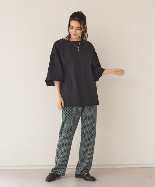 abahouse mavie(アバハウスマヴィ)の「ジャガードニットパンツ(その他パンツ・レディース・ベージュ/グリーン/スミクロ・フリー)」の10枚目の写真