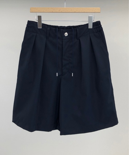 KIIT(キート)の「KIIT キート / TWO TUCK EASY SHOTS ツータックイージーショーツ セットアップ / KIM-P87-501(スラックス・メンズ・ダークネイビー/ブラウン/ライトベージュ・2/1/3)」の3枚目の写真
