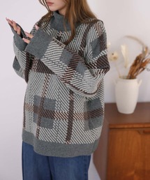 Girly Doll | ジャガードチェックセーター(ニット/セーター)