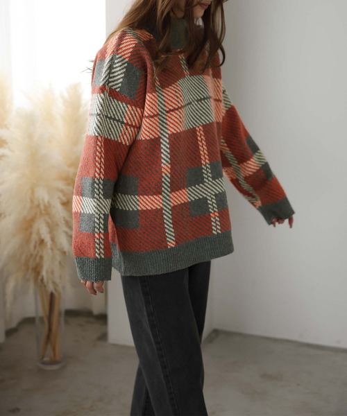 Girly Doll（ガーリードール）の「ジャガードチェックセーター