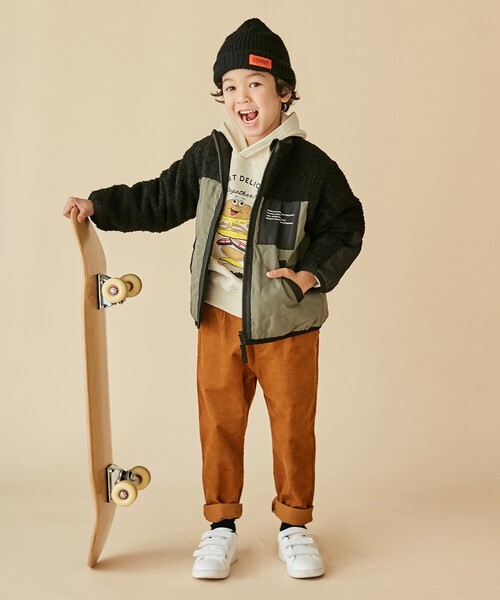 THE SHOP TK （ザ ショップ ティーケー ）の「◆【140cmまで】リバーシブル星柄ボアブルゾン（ブルゾン・キッズ・ブラック/カーキ/ベージュ系4/ブルー系4・11/12/10/14/13）」の5枚目の写真