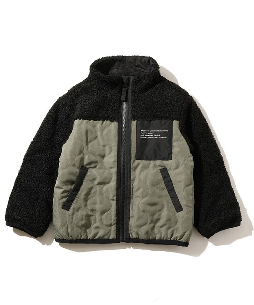 THE SHOP TK （ザ ショップ ティーケー ）の「◆【140cmまで】リバーシブル星柄ボアブルゾン（ブルゾン・キッズ・ブラック/カーキ/ベージュ系4/ブルー系4・11/12/10/14/13）」の7枚目の写真