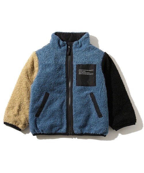 THE SHOP TK （ザ ショップ ティーケー ）の「◆【140cmまで】リバーシブル星柄ボアブルゾン（ブルゾン・キッズ・ブラック/カーキ/ベージュ系4/ブルー系4・11/12/10/14/13）」の8枚目の写真