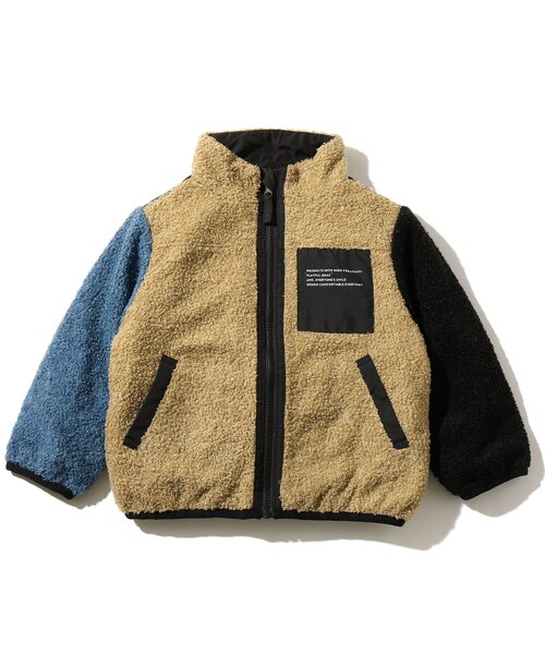 THE SHOP TK （ザ ショップ ティーケー ）の「◆【140cmまで】リバーシブル星柄ボアブルゾン（ブルゾン・キッズ・ブラック/カーキ/ベージュ系4/ブルー系4・11/12/10/14/13）」の9枚目の写真