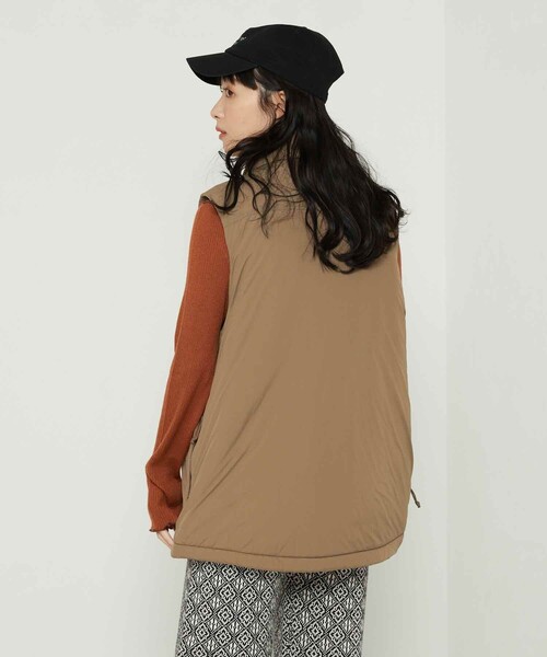 FREAK'S STORE(フリークスストア)の「PRIMALOFT VEST/プリマロフトベスト(ダウンベスト・レディース・ブラック/ダークブラウン・フリ-)」の3枚目の写真