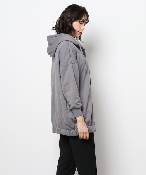 rps(アールピーエス)の「裏起毛ワイドジップパーカー(パーカー・レディース・モカ/グレー/ブラック/ブルー・M)」の6枚目の写真