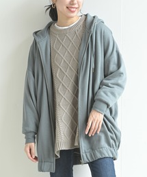 裏起毛ワイドジップパーカー