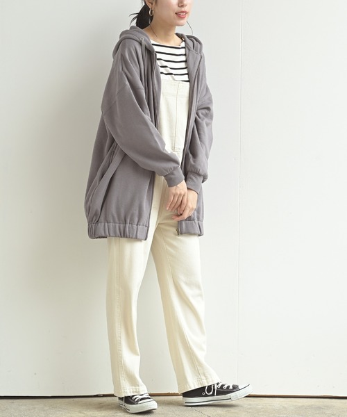 rps(アールピーエス)の「裏起毛ワイドジップパーカー(パーカー・レディース・モカ/グレー/ブラック/ブルー・M)」の10枚目の写真