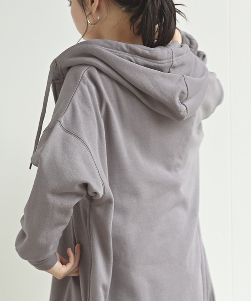 rps(アールピーエス)の「裏起毛ワイドジップパーカー(パーカー・レディース・モカ/グレー/ブラック/ブルー・M)」の14枚目の写真