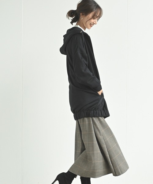 rps(アールピーエス)の「裏起毛ワイドジップパーカー(パーカー・レディース・モカ/グレー/ブラック/ブルー・M)」の16枚目の写真