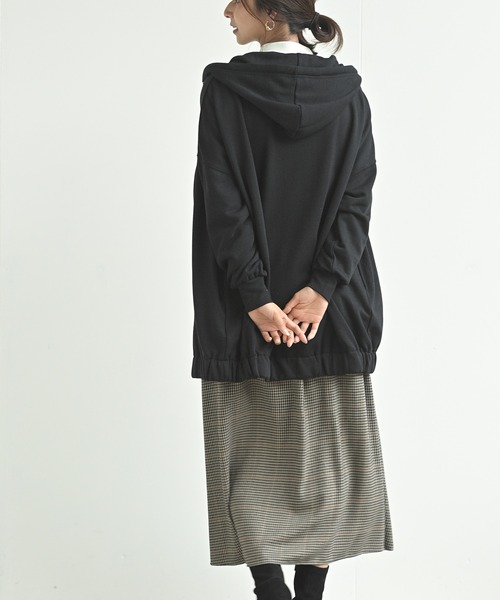 rps(アールピーエス)の「裏起毛ワイドジップパーカー(パーカー・レディース・モカ/グレー/ブラック/ブルー・M)」の17枚目の写真