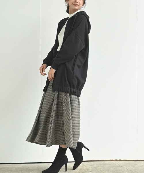 rps(アールピーエス)の「裏起毛ワイドジップパーカー(パーカー・レディース・モカ/グレー/ブラック/ブルー・M)」の18枚目の写真