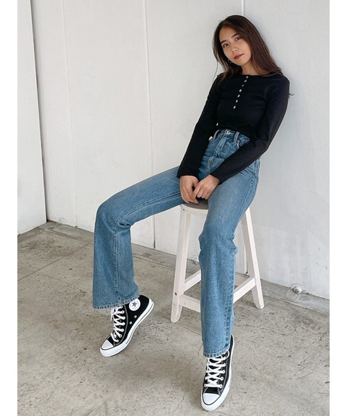 Vicente(ヴィセンテ)の「Henry bodysuit(Tシャツ/カットソー・レディース・グレー/ブラック・FREE)」の4枚目の写真