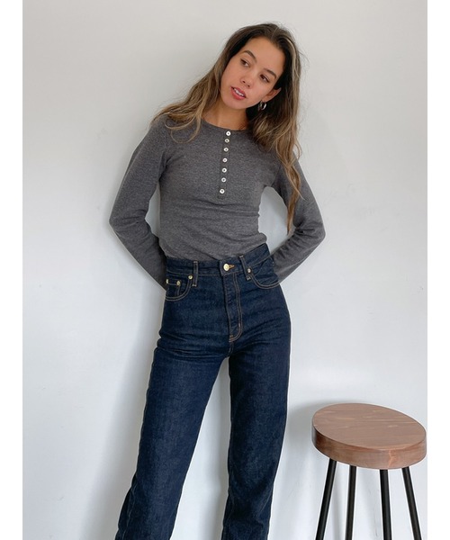 Vicente(ヴィセンテ)の「Henry bodysuit(Tシャツ/カットソー・レディース・グレー/ブラック・FREE)」の3枚目の写真