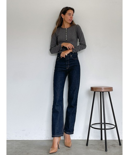 Vicente(ヴィセンテ)の「Henry bodysuit(Tシャツ/カットソー・レディース・グレー/ブラック・FREE)」の6枚目の写真