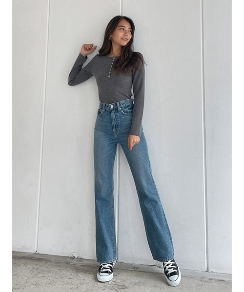 Vicente(ヴィセンテ)の「Henry bodysuit(Tシャツ/カットソー・レディース・グレー/ブラック・FREE)」の7枚目の写真