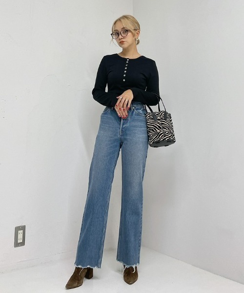 Vicente(ヴィセンテ)の「Henry bodysuit(Tシャツ/カットソー・レディース・グレー/ブラック・FREE)」の14枚目の写真