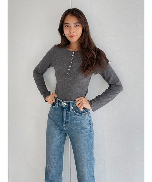 Vicente(ヴィセンテ)の「Henry bodysuit(Tシャツ/カットソー・レディース・グレー/ブラック・FREE)」の18枚目の写真