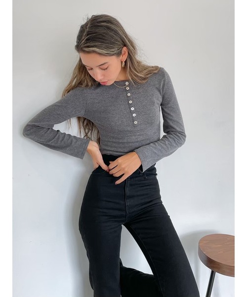 Vicente(ヴィセンテ)の「Henry bodysuit(Tシャツ/カットソー・レディース・グレー/ブラック・FREE)」の19枚目の写真