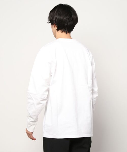Carhartt WIP（カーハートダブリューアイピー）の「L/S AMERICAN SCRIPT T-SHIRT（Tシャツ/カットソー・メンズ・ホワイト/ダークネイビー/アッシュグレー/ブラック/ダークグリーン/ワインレッド・MEDIUM/LARGE/SMALL/X-LARGE/X-SMALL/XX-LARGE）」の7枚目の写真