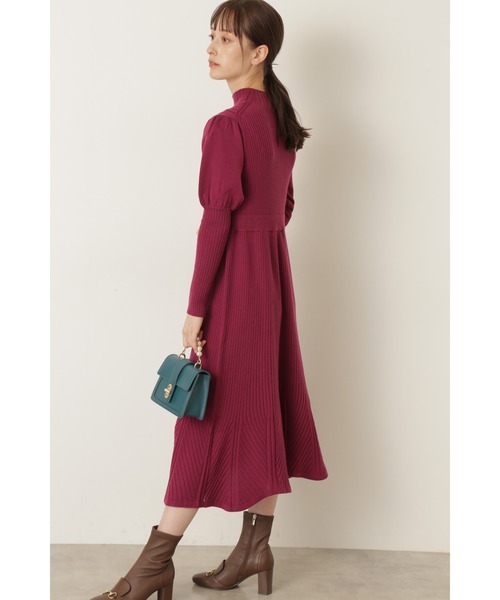 JILL STUART バーガンディ クリスティーAラインワンピース JILL STUART（ジルスチュアート）の「◇ニットワンピース