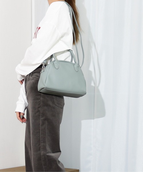 Per sist ence（パーシエンス）の「Per sist ence/パーシエンス　フェイクレザー 2WAYミニボストンバッグ（ショルダーバッグ・レディース・ライトブルー/ブラック/モカ/グレー・FREE）」の4枚目の写真