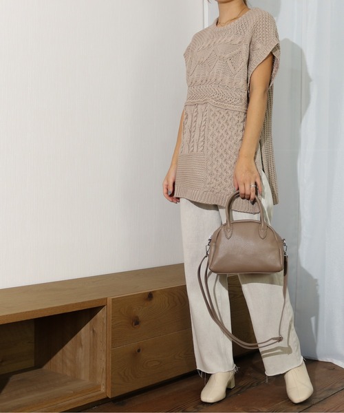 Per sist ence（パーシエンス）の「Per sist ence/パーシエンス　フェイクレザー 2WAYミニボストンバッグ（ショルダーバッグ・レディース・ライトブルー/ブラック/モカ/グレー・FREE）」の9枚目の写真