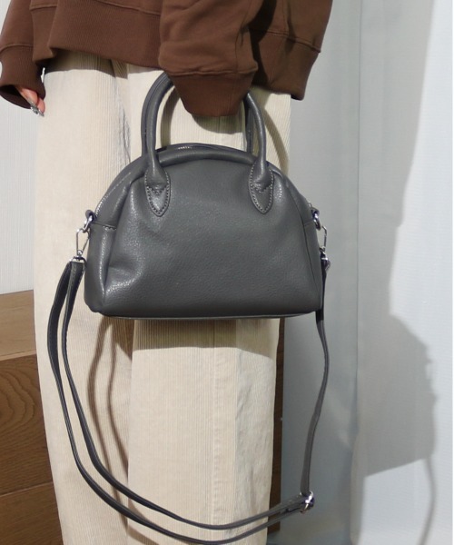 Per sist ence（パーシエンス）の「Per sist ence/パーシエンス　フェイクレザー 2WAYミニボストンバッグ（ショルダーバッグ・レディース・ライトブルー/ブラック/モカ/グレー・FREE）」の22枚目の写真