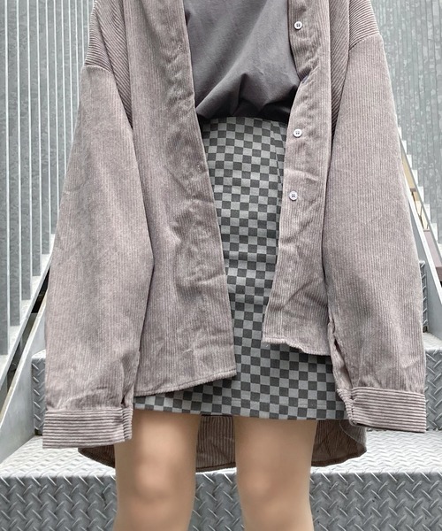 Figments(フィグメンツ)の「チェッカーミニスカート(スカート・レディース・ブラック・FREE)」の1枚目の写真