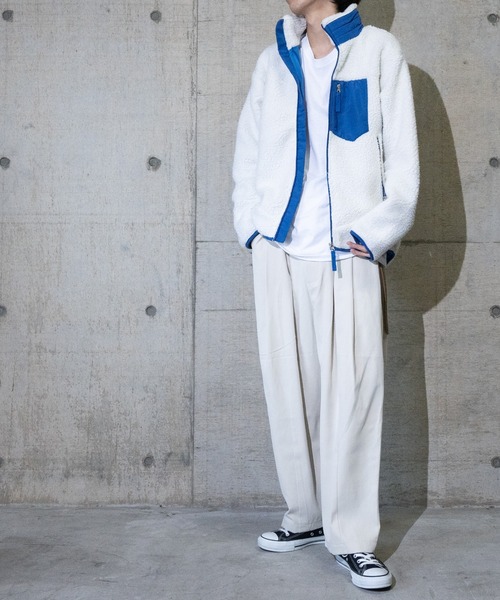 JOHN'S CLOSET（ジョンズクローゼット）の「【13】シープボアジップブルゾン（ブルゾン・メンズ・ベージュ/ブラック/オフホワイト/タン・LARGE/X-LARGE/MEDIUM）」の17枚目の写真