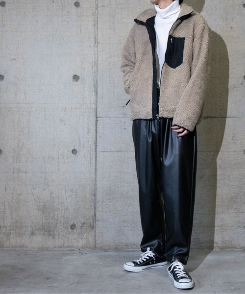 JOHN'S CLOSET（ジョンズクローゼット）の「【13】シープボアジップブルゾン（ブルゾン・メンズ・ベージュ/ブラック/オフホワイト/タン・LARGE/X-LARGE/MEDIUM）」の20枚目の写真