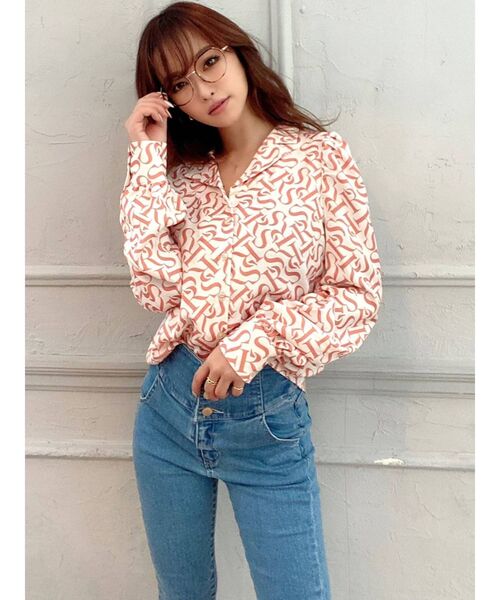 RESEXXY（リゼクシー）の「パワショルデザインシャツ（シャツ/ブラウス・レディース・ブラック/オレンジ/ベージュ・FREE）」の17枚目の写真