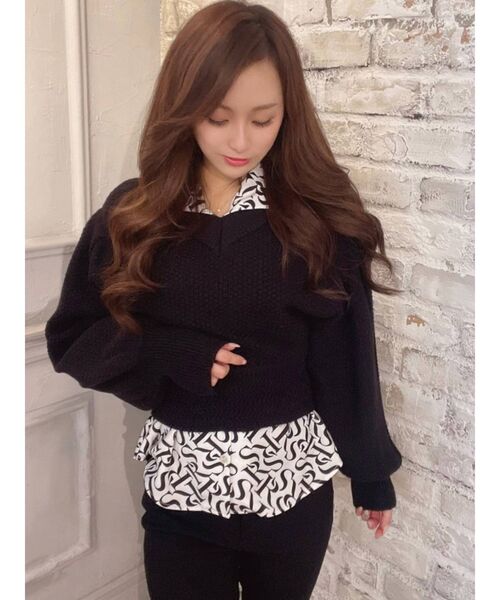 RESEXXY（リゼクシー）の「パワショルデザインシャツ（シャツ/ブラウス・レディース・ブラック/オレンジ/ベージュ・FREE）」の20枚目の写真