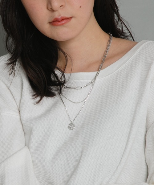 COLOR TOKYO ACCESSORIES（カラートウキョウアクセサリー）の「スクエアチェーン３連コインネックレス（ネックレス・レディース・シルバー/ゴールド・FREE）」の15枚目の写真