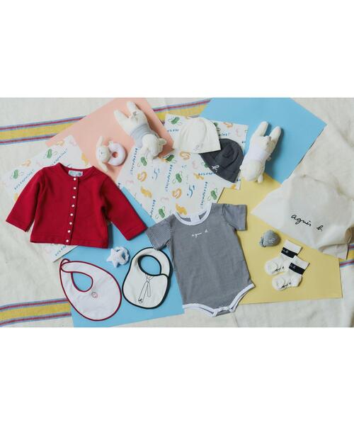 agnes b.（アニエスベー）の「GX02 L BONNET ベビー b.ニットキャップ（ニットキャップ/ビーニー・キッズ・ホワイト・UNI）」の3枚目の写真