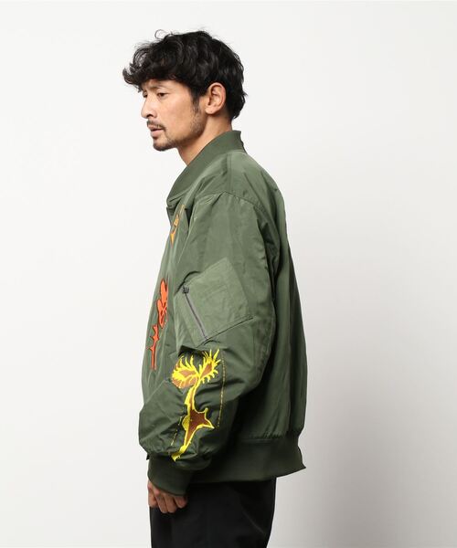 P.A.M.（パム）の「【P.A.M / パム】SPACE BLOSSOMS SPLIT BOMBER JACKET（ブルゾン・メンズ・カーキ・LARGE）」の17枚目の写真