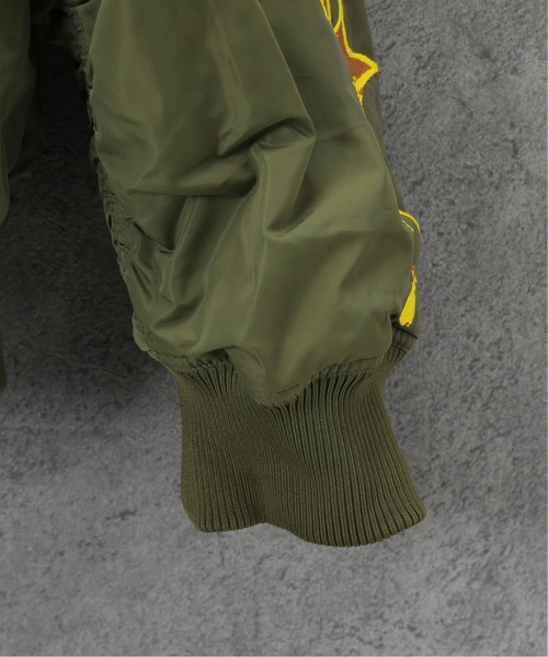P.A.M.（パム）の「【P.A.M / パム】SPACE BLOSSOMS SPLIT BOMBER JACKET（ブルゾン・メンズ・カーキ・LARGE）」の2枚目の写真