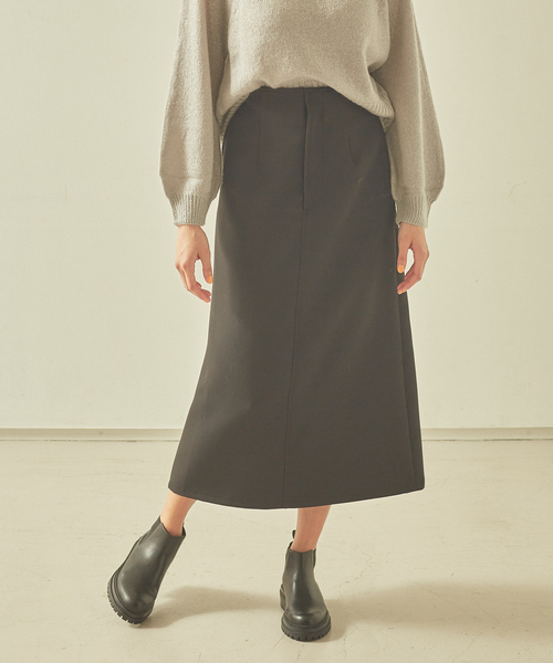 JILKY（ジルキー）の「【JILKY】クロップドナロースカート（スカート・レディース・アイボリー/ブラック・M/S）」の2枚目の写真